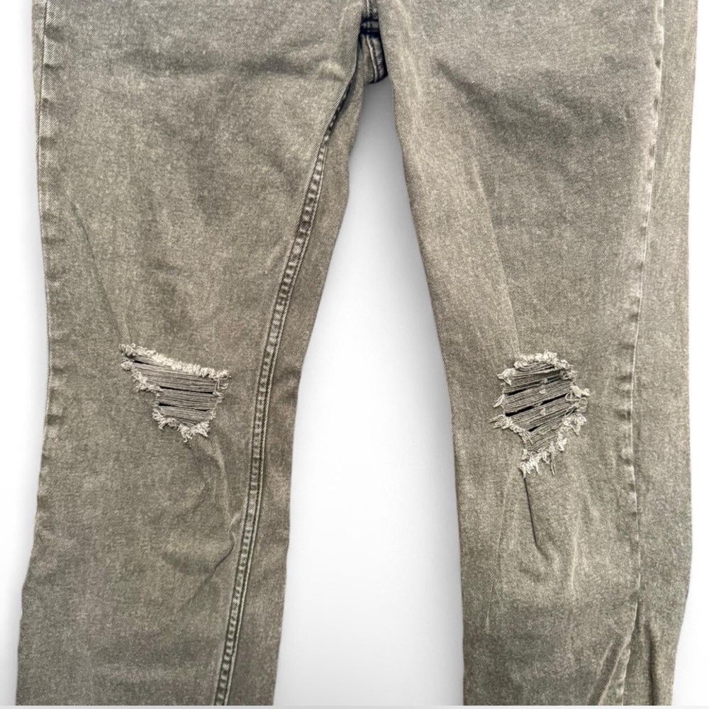Olive Distressed Jeans - Picture 3 of 7